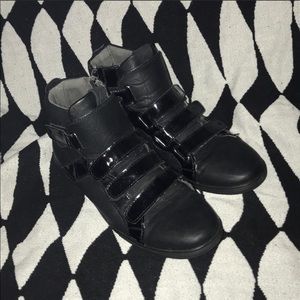 black aldo velcro hightops